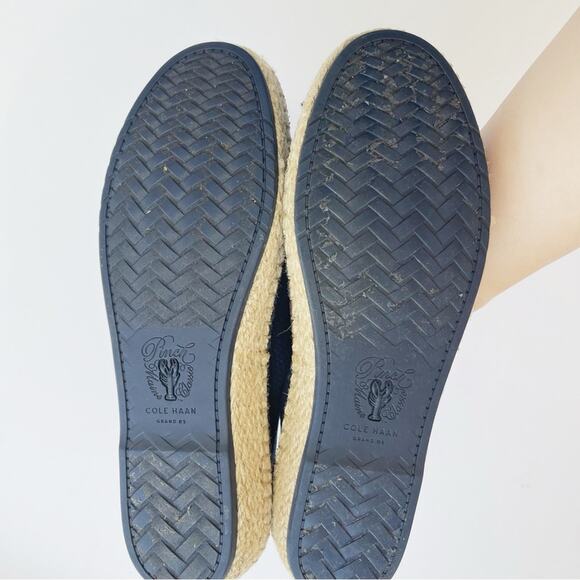 Cole Haan Cloudfeel Stitchlite Espadrille Slip-On Loafers Marine Blue - Picture 6 of 7